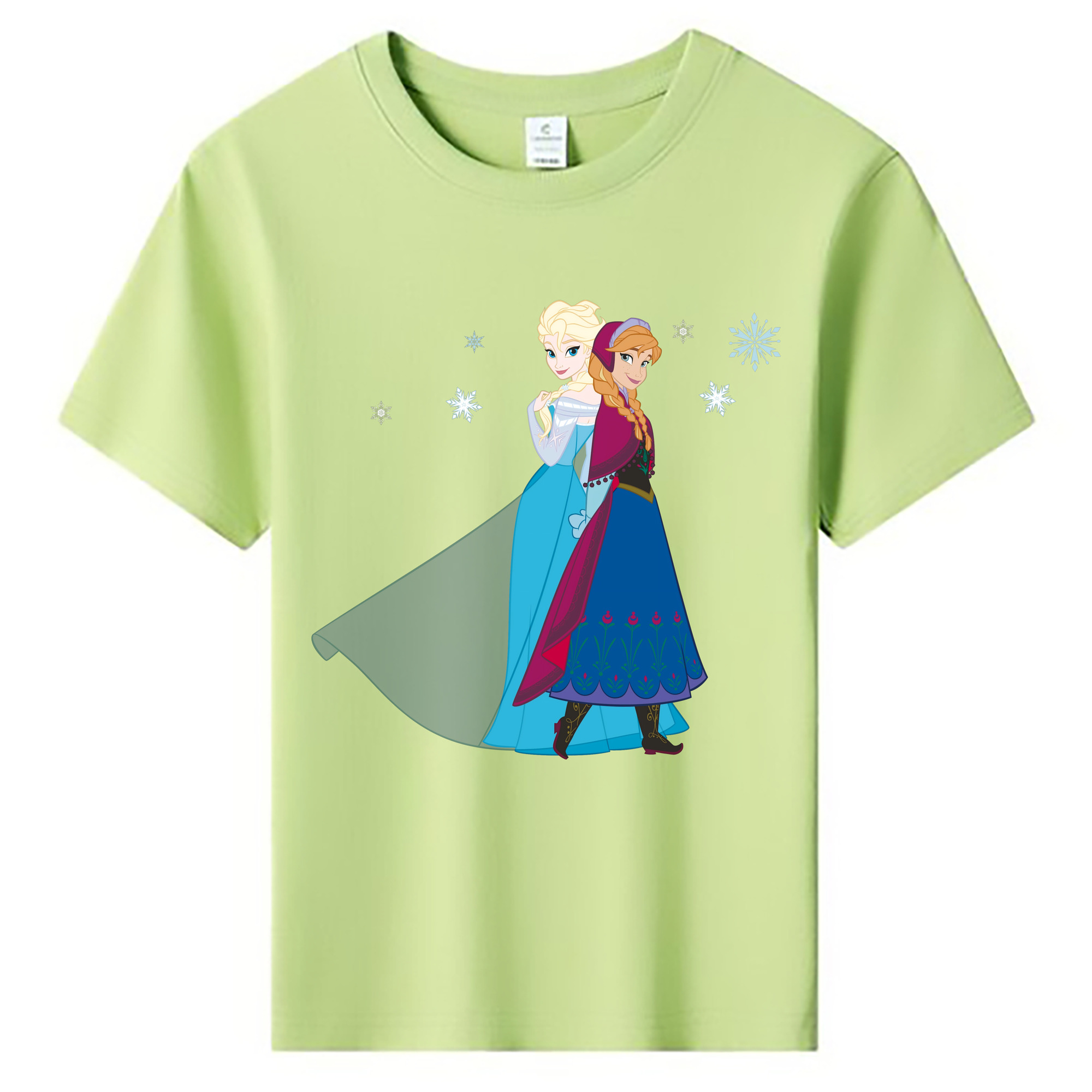 （画像用） アナと雪の女王 アンナ エルサ Frozen Anna Elsa 綿100％キッズTシャツ（フロントプリント）